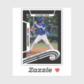 Baseball Keepsakes Lebhaft Silber Schwarz Custom Aufkleber (Blatt)