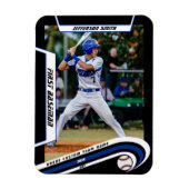 Baseball Keepsakes Lively Blue Black Custom Magnet (Vertikal)
