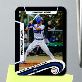 Baseball Keepsakes Lively Blue Black Custom Magnet