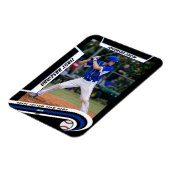 Baseball Keepsakes Lively Blue Black Custom Magnet (Linke Seite)