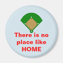 Baseball kein Platz wie Zuhause Magnet