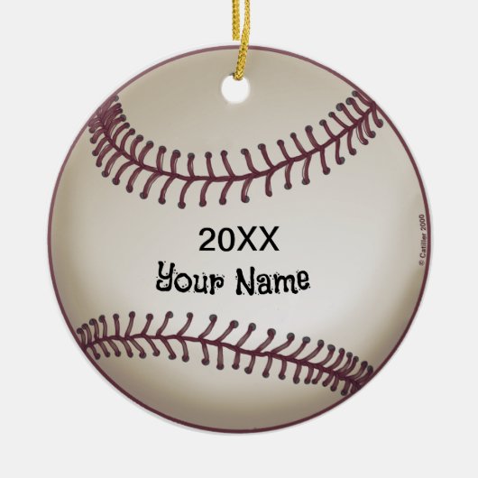 Baseball Keramik Ornament (Vorne)