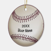 Baseball Keramik Ornament (Links)