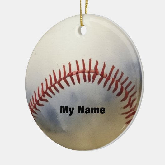 Baseball Keramik Ornament (Links)