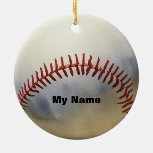 Baseball Keramik Ornament (Hinten)