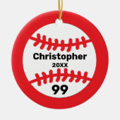 Baseball Keramik Ornament (Vorne)
