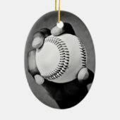 Baseball Keramik Ornament (Hinten)