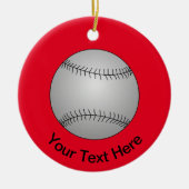 Baseball Keramik Ornament (Vorne)