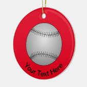 Baseball Keramik Ornament (Links)