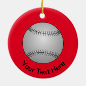 Baseball Keramik Ornament (Hinten)