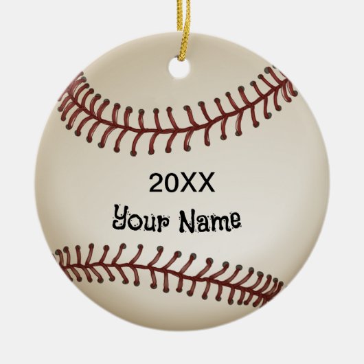 Baseball Keramik Ornament (Vorne)