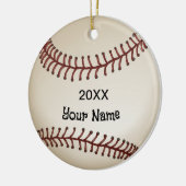 Baseball Keramik Ornament (Links)