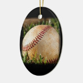 Baseball Keramik Ornament (Links)