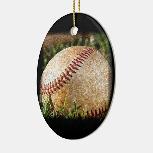 Baseball Keramik Ornament (Links)
