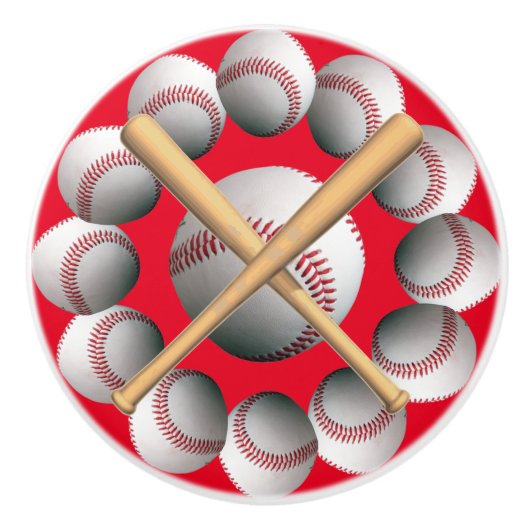 Baseball-Keramik-Türpuls Keramikknauf (Vorderseite)