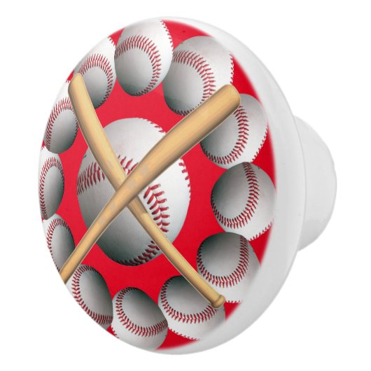 Baseball-Keramik-Türpuls Keramikknauf (Rechts)