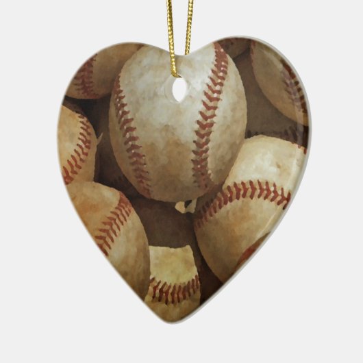 Baseball Keramikornament (Links)