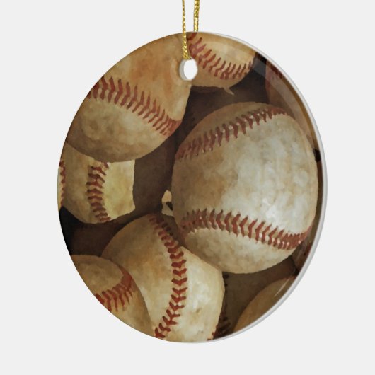 Baseball Keramikornament (Links)