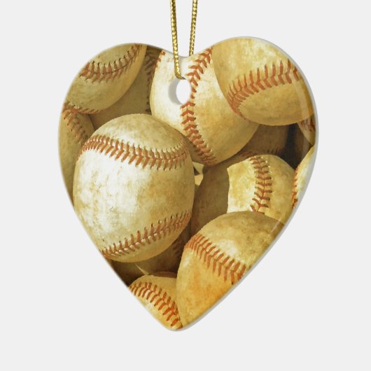 Baseball Keramikornament (Links)