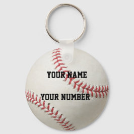Baseball Keychain ID Tag IHRER NAME UND -nummer Schlüsselanhänger
