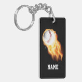Baseball-Keychains mit NAME oder JAHR und TEAM-NAM Schlüsselanhänger (Vorderseite links)