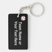 Baseball-Keychains mit NAME oder JAHR und TEAM-NAM Schlüsselanhänger (Rückseite)