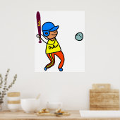 Baseball Kid Poster (Küche)