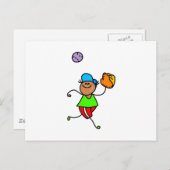 Baseball Kid Postkarte (Vorne/Hinten)