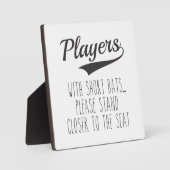 Baseball Kid's Bad Funny Bad Sign Fotoplatte (Vorderseite)