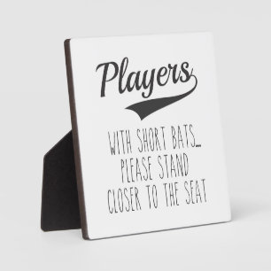 Baseball Kid's Bad Funny Bad Sign Fotoplatte