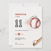 Baseball Kids Party 11th Birthday Invitation Einladung (Vorderseite)