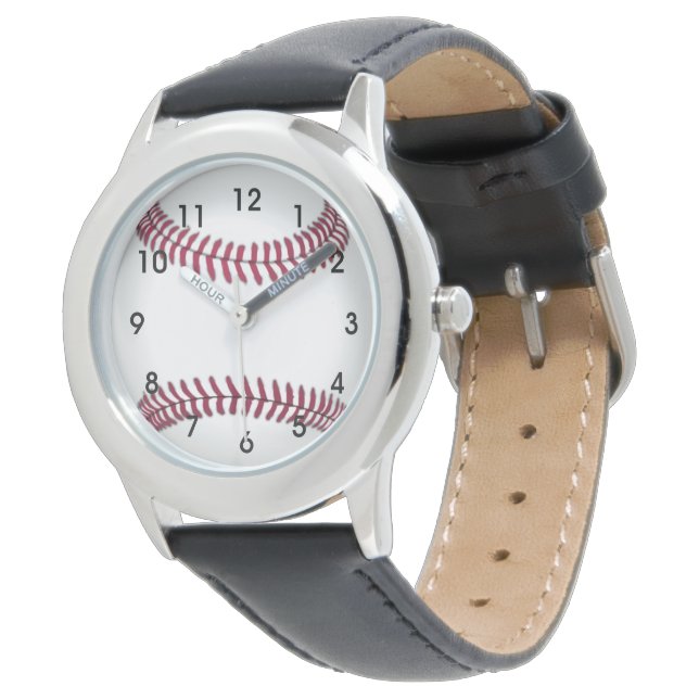 Baseball Kids Stainless Steel Watch Armbanduhr (Schrägansicht)