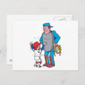Baseball-Kind streitet mit dem Schiedsrichter Postkarte (Vorne/Hinten)