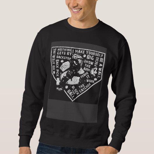 Baseball-Kinder Catcher Baseball-Sprüche Baseball Sweatshirt (Vorderseite)