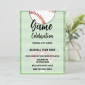 Baseball-Kinder Endspiel Schulfeier Einladung (Stehend Vorderseite)