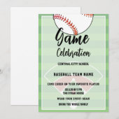 Baseball-Kinder Endspiel Schulfeier Einladung (Vorne/Hinten)