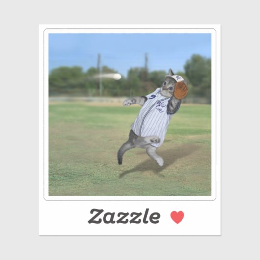 Baseball Kitten Wildcats Aufkleber (Blatt)