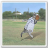 Baseball Kitten Wildcats Aufkleber (Vorderseite)