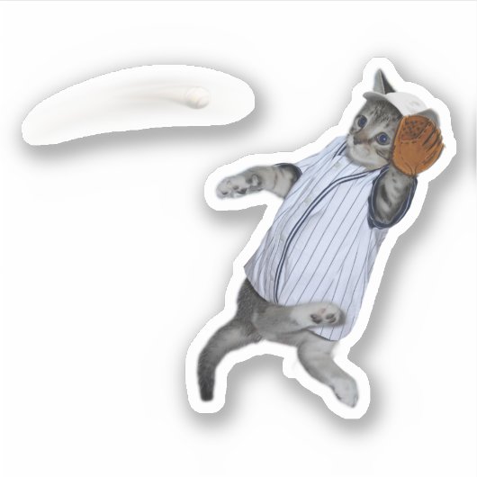 Baseball Kitten Wildcats  Aufkleber (Vorderseite)