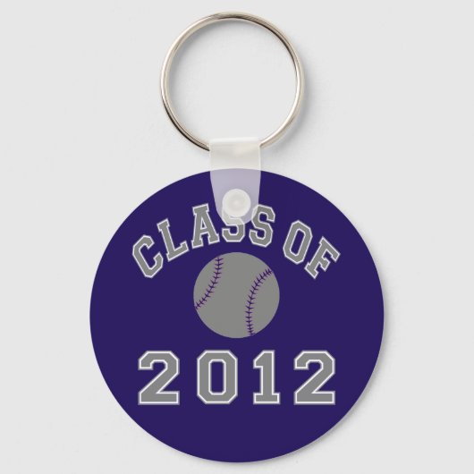 Baseball-Klasse 2012 - grau Schlüsselanhänger (Vorderseite)