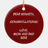 Baseball-Klasse 2013 Keramikornament (Hinten)
