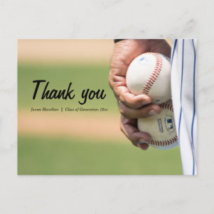 Baseball-Klasse Einfache Sportliche Dankes-Postkar Postkarte