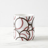Baseball: Klassisches nahtloses Muster Kaffeetasse (Mittel)