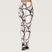 Baseball: Klassisches nahtloses Muster Leggings (Rückseite)