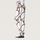 Baseball: Klassisches nahtloses Muster Leggings (Links)