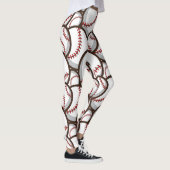Baseball: Klassisches nahtloses Muster Leggings (Rechts)