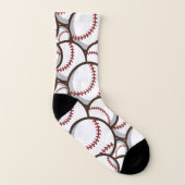 Baseball: Klassisches nahtloses Muster Socken (Rechts - Außen)