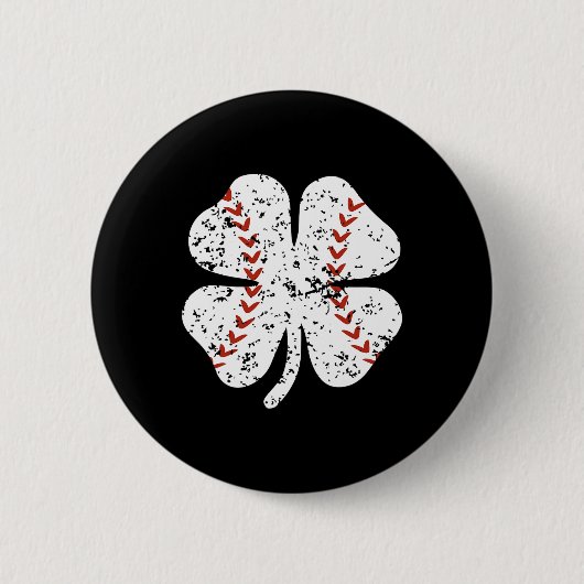 Baseball Kleeblatt St Patricks Day Pitcher Hitter  Button (Vorderseite)
