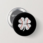 Baseball Kleeblatt St Patricks Day Pitcher Hitter  Button (Vorne & Hinten)