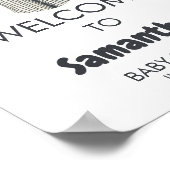 Baseball Klein-Gepäck-Baby-Dusche Empfang Poster (Ecke)